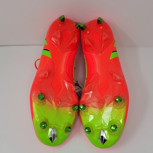 Adidas Predator Edge.1 SG Soccer Cleats Solar Red Green GW1016 Men’s Size 7 New - Picture 10 of 11